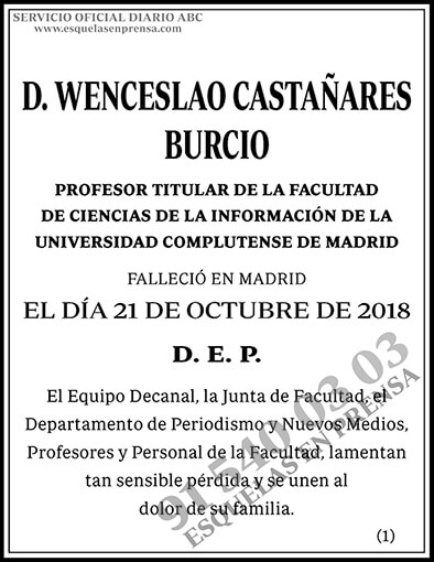 Wenceslao Castañares Burcio